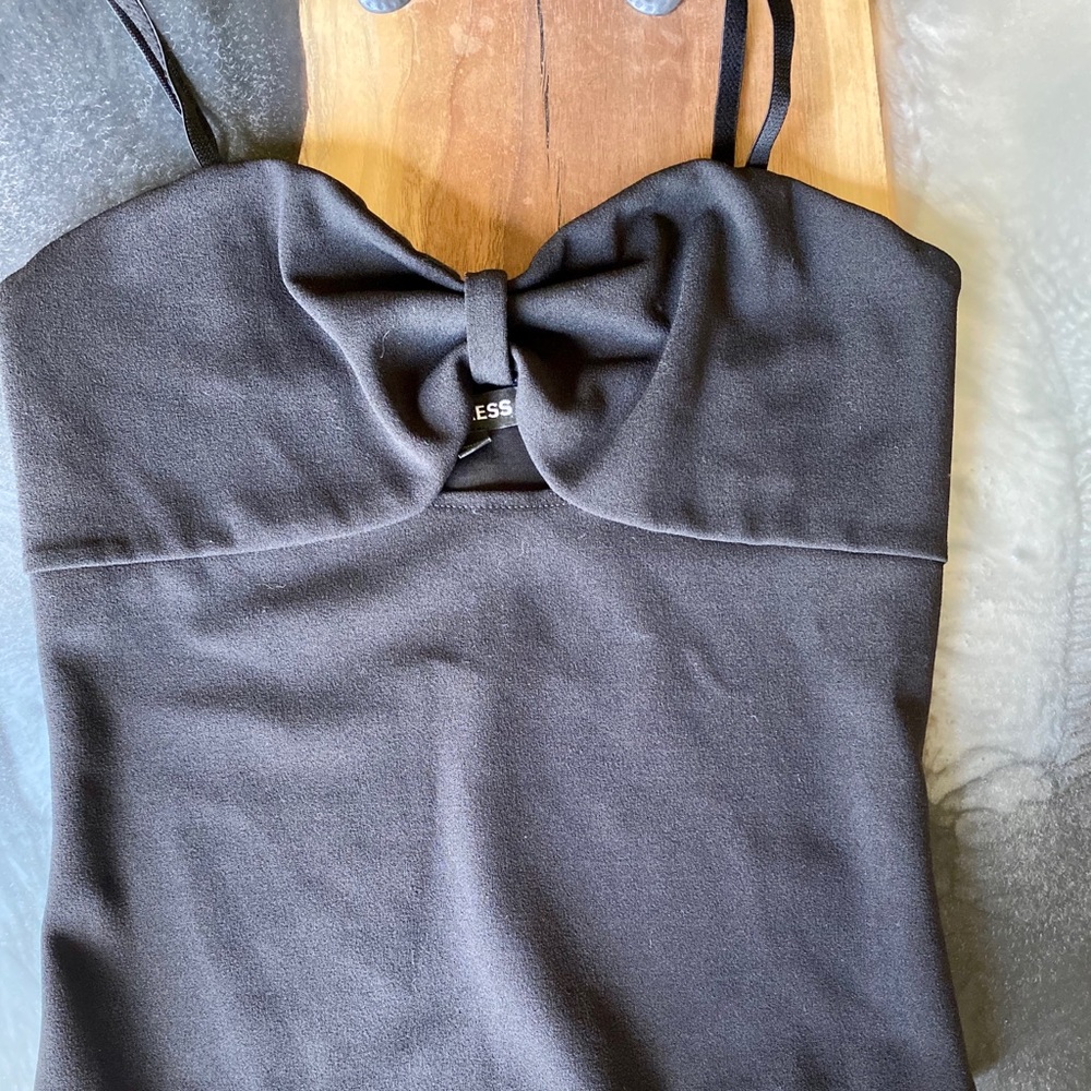Black Peekaboo Bodysuit | Express | Women's Small